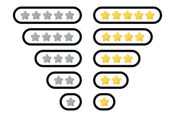 Poster - Stars rating. Rating stars badges. Stars customer product rating review