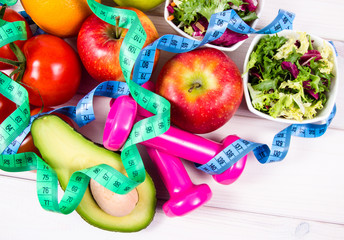 Wall Mural - Fruit and vegetables as part of a healthy diet . Proper nutrition.