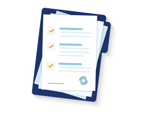 contract papers. document. folder with stamp and text. stack of agreements document with signature a
