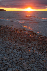 Wall Mural - sunset over the sea