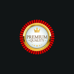 Wall Mural - Circle Premium Quality Badge Label Luxury Gold Design Element Template for packaging