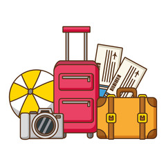 Sticker - vacations bag suitcase air tickets