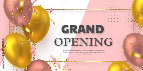 Fotografía Grand opening ceremony vector banner