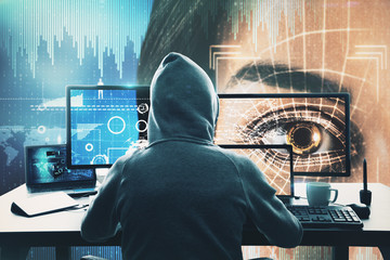 Poster - Hack and criminal concept