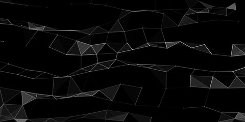 Poster - Abstract technology background. Science background. Big data. Background vector. Plexus effect. Network connection structure. Vector illustration.
