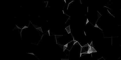 Poster - Abstract technology background. Science background. Big data. Background vector. Plexus effect. Network connection structure. Vector illustration.