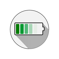 Poster - Vector battery icon. Accumulator battery charge energy icon. Vector illustration.