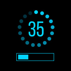 Poster - Load icon vector. System update. Loading vector. Loading bar icon. Vector illustration.