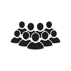 Aufkleber - group Icon in trendy flat style isolated on white background. team silhouette symbol for your web site design. Vector illustration
