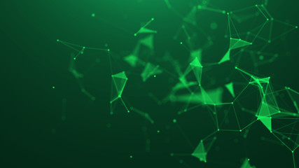 Poster - abstract green digital background. big data visualization. science background. big data complex with