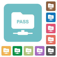 Canvas Print - ftp authentication password rounded square flat icons