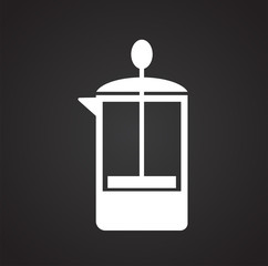 Poster - Coffe related icon on background for graphic and web design. Simple illustration. Internet concept symbol for website button or mobile app.
