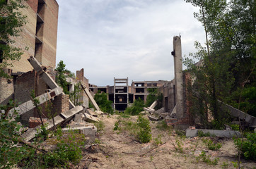 Wall Mural - Abandoned construction site of Hospital. Abandoned at 1991,during Ukrainian undependence crisis.  Kiev Region,Ukraine