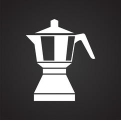 Poster - Coffe related icon on background for graphic and web design. Simple illustration. Internet concept symbol for website button or mobile app.