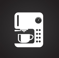 Poster - Coffe related icon on background for graphic and web design. Simple illustration. Internet concept symbol for website button or mobile app.