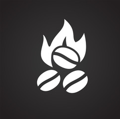 Poster - Coffe related icon on background for graphic and web design. Simple illustration. Internet concept symbol for website button or mobile app.