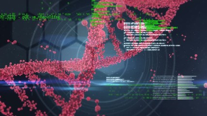 Poster - DNA double helix and digital codes