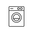 Wash macine line style icon. Vector. Isolated. 
