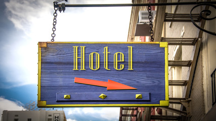 Canvas Print - Schild 403 - Hotel