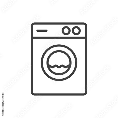 Fotografía Wash macine line style icon. Vector. Isolated.