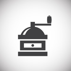 Poster - Coffe related icon on background for graphic and web design. Simple illustration. Internet concept symbol for website button or mobile app.
