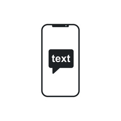 Aufkleber - Mobile Message Icon in trendy flat style isolated on white background. Sms symbol for your web site design Vector illustration