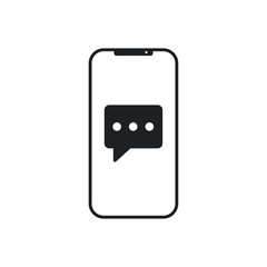 Poster - Mobile Message Icon in trendy flat style isolated on white background. Sms symbol for your web site design Vector illustration