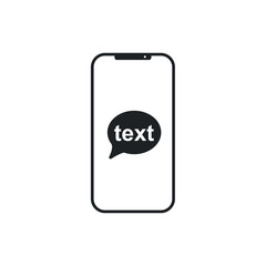 Aufkleber - Mobile Message Icon in trendy flat style isolated on white background. Sms symbol for your web site design Vector illustration