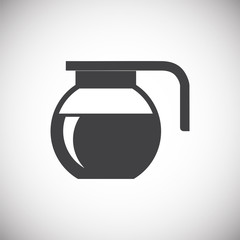 Poster - Coffe related icon on background for graphic and web design. Simple illustration. Internet concept symbol for website button or mobile app.