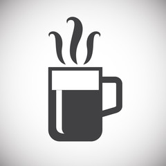 Poster - Coffe related icon on background for graphic and web design. Simple illustration. Internet concept symbol for website button or mobile app.
