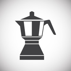 Poster - Coffe related icon on background for graphic and web design. Simple illustration. Internet concept symbol for website button or mobile app.