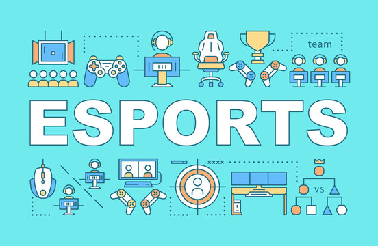 Esports word concepts banner