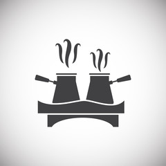 Poster - Coffe related icon on background for graphic and web design. Simple illustration. Internet concept symbol for website button or mobile app.