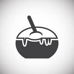 Poster - Coffe related icon on background for graphic and web design. Simple illustration. Internet concept symbol for website button or mobile app.