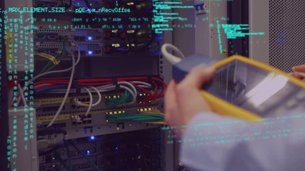 Poster - Technician checking the servers