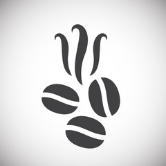 Poster - Coffe related icon on background for graphic and web design. Simple illustration. Internet concept symbol for website button or mobile app.