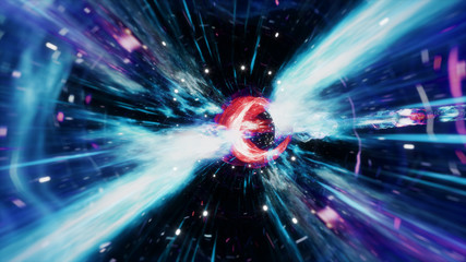 Wall Mural - travel through a wormhole through time and space filled with millions of stars and nebulae. wormhole
