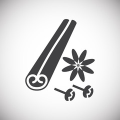 Poster - Coffe related icon on background for graphic and web design. Simple illustration. Internet concept symbol for website button or mobile app.