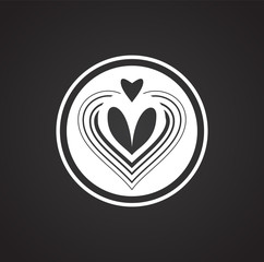 Poster - Coffe related icon on background for graphic and web design. Simple illustration. Internet concept symbol for website button or mobile app.
