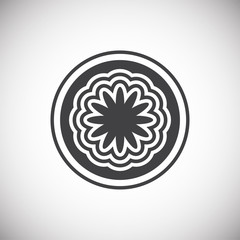 Poster - Coffe related icon on background for graphic and web design. Simple illustration. Internet concept symbol for website button or mobile app.