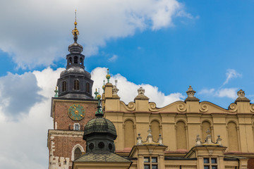 Wall Mural - The medieval old town square in Krakow