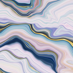 Wall Mural - Abstract Marble Swirls Background - Fluid marbling effect with subtle gold veining accents