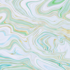 Wall Mural - Abstract Marble Swirls Background - Fluid marbling effect with subtle gold veining accents