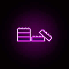 Poster - constructor neon icon. Elements of toys set. Simple icon for websites, web design, mobile app, info graphics