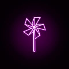 Poster - fan neon icon. Elements of toys set. Simple icon for websites, web design, mobile app, info graphics
