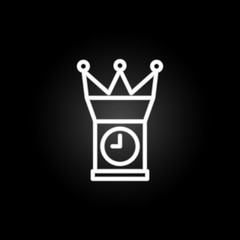 Poster - prime time neon icon. Elements of time set. Simple icon for websites, web design, mobile app, info graphics