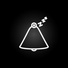 Poster - sleeping time neon icon. Elements of time set. Simple icon for websites, web design, mobile app, info graphics
