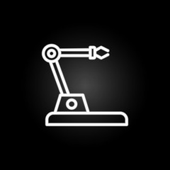 Poster - industrial robot neon icon. Elements of technology set. Simple icon for websites, web design, mobile app, info graphics