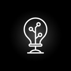 Poster - creative technology, electric neon icon. Elements of technology set. Simple icon for websites, web design, mobile app, info graphics