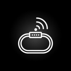 Poster - smart bracelet neon icon. Elements of technology set. Simple icon for websites, web design, mobile app, info graphics